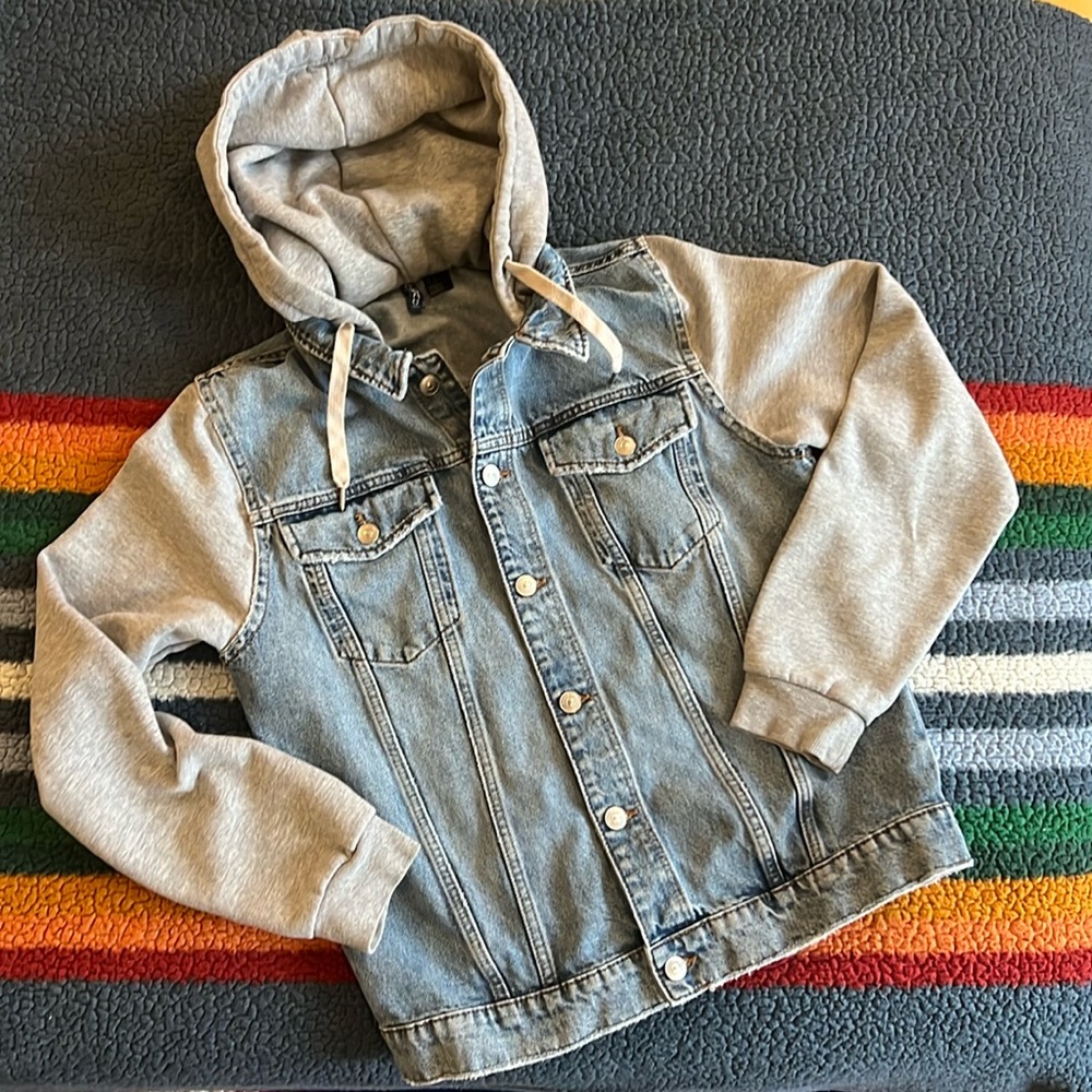 Denim / Cotton Hoodie Jacket